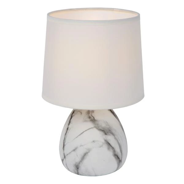 Lucide MARMO - Lampe de table - Ø 16 cm - 1xE14 - Blanc - DETAIL 1